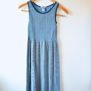 Lark + Grey Blue and Grey Striped Sleeveless Dress S/M